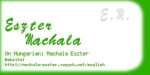 eszter machala business card